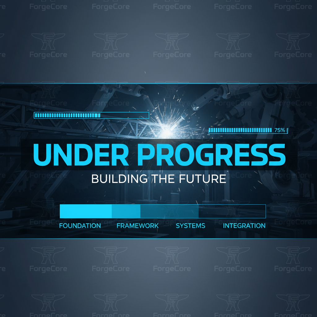 UAE Datacenter project under progress with ForgeCore logo in background