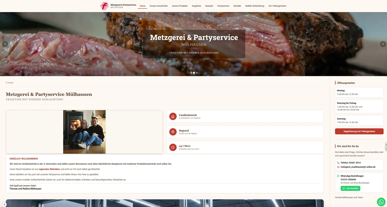 Butcher shop website design from ForgeCore portfolio